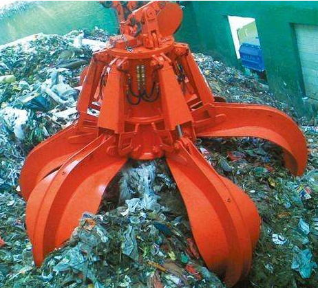 電動液壓抓斗作業(yè)現(xiàn)場